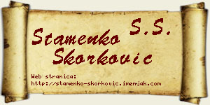 Stamenko Skorković vizit kartica
